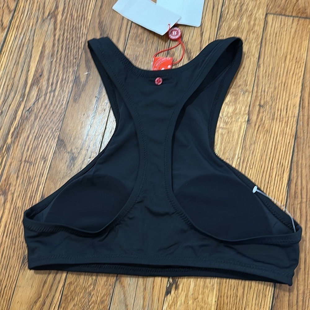NWT red Carter bikini top swim black studded - Picture 4 of 5